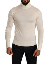 Dolce & Gabbana Cream Cashmere Turtleneck Pullover Sweater -   -  Dolce & Gabbana.
